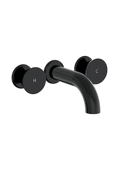 VitrA Liquid A4269039 Ankastre Lavabo Bataryası Parlak Siyah