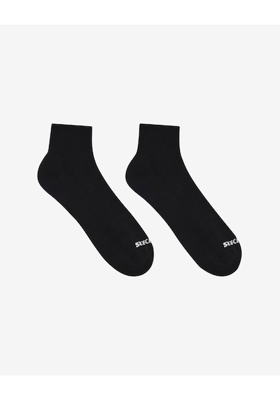 Skechers 6'lı Unisex Yarım Taban Destekli Çeyrek Boy Çorap Unisex Siyah Çorap S118215-001 Siyah