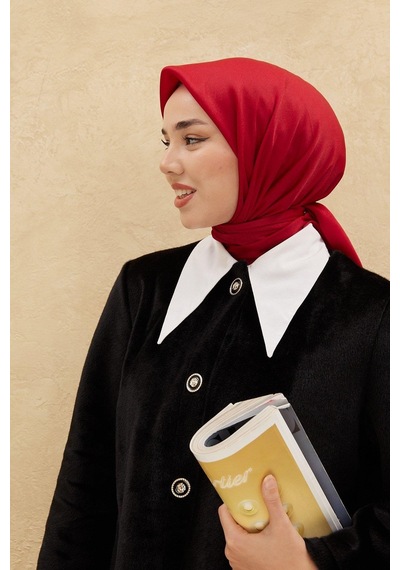 Silk Home Düz Shiny Eşarp - Bordo - Bordo