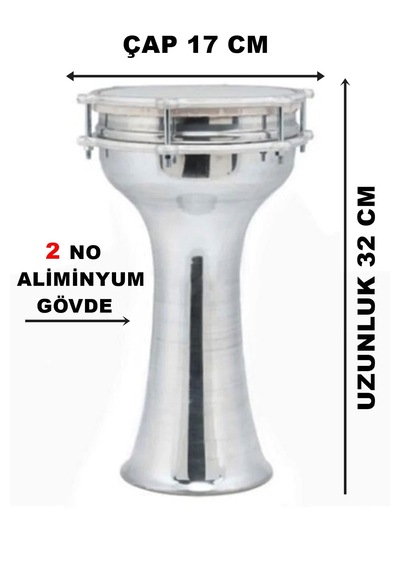 Piarro Alüminyum Darbuka 2 No