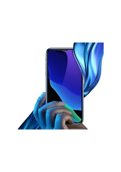Baseus Apple Uyumlu   iPhone Xs-X 5.5 Ekran Koruyucu Full Anti Blue Light Tempe Siyah