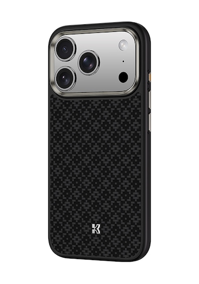 Apple Uyumlu iPhone 17 Pro Max Kılıf M-safe Özellikli Benks Armorpro Armorgrid Serisi Kevlar Kapak Siyah Siyah