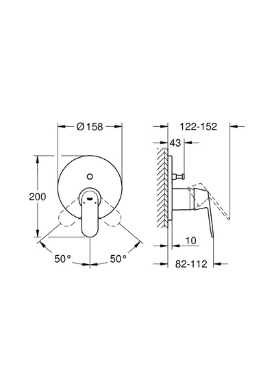 Grohe Eurosmart Cosmopolitan Tek Kollu Küvet Bataryası Krom 24045000 Altın