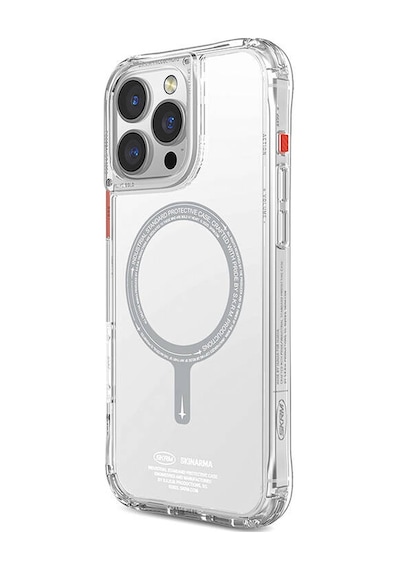 Apple iPhone 16 Pro Max Uyumlu Kılıf Magsafe Şarj Özellikli Şeffaf Airbag Tasarımlı Skinarma Saido Şeffaf