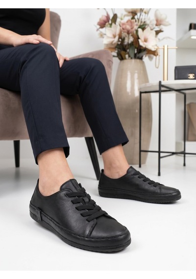 Free Foot Freefoot 12906 Siyah Hakiki Soft Deri Günlük Kadın Ayakkabı