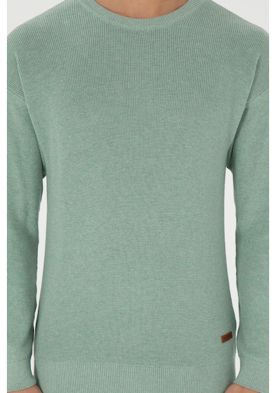 U.S. Polo Assn.  Erkek Regular Fit Bisiklet Yaka Yeşil Melanj Basic Kazak 50298267-VR115