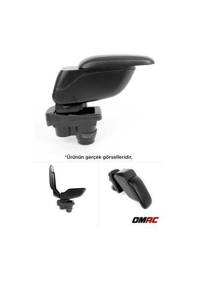 Renault Clio 2012-2019 Adaptörlü Model Uyumlu Kolçak Kol Dayama Siyah Suni Deri Araca Özel