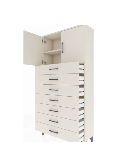Arges Dolap 2 Raflı 7 Çekmeceli 2 Kapaklı 88x30x182 Aytaşı-ay... Aytaşı