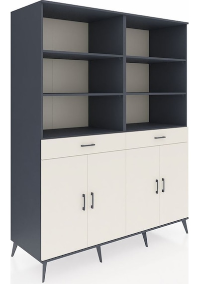 Kronos Gardrop 10 Raflı 2 Çekmeceli 4 Kapaklı 176x59x221 Antrasit-aytaşı Aytaşı Kronos Gardrop 10 Raflı 2 Çekmeceli 4 Kapaklı 176x59x221 Antrasit-aytaşı Aytaşı