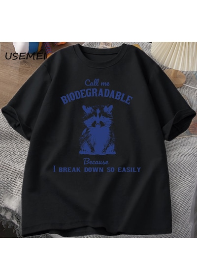 Flood Of Style Daha Çöp Tenekesi Daha Az Çöp T Shirt Erkek Komik Rashirts Bir Çöp Grafik Tee Erkek Giysileri Siyah