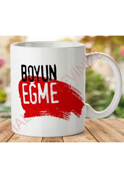 Boyun Eğme Iki Tarafı Baskılı Kupa Bardak Çok Renkli