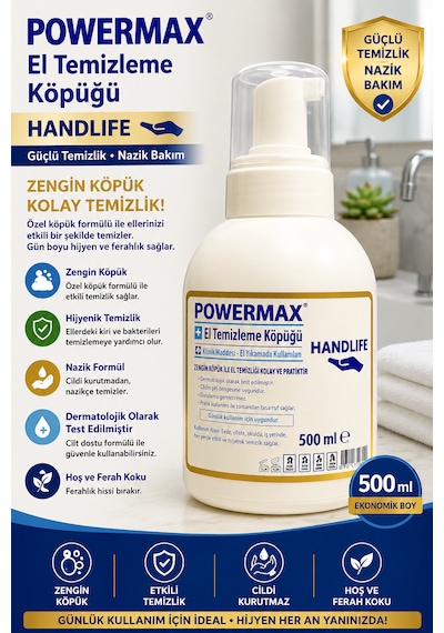 Handlıfe El Temizleme Köpüğü 500 Ml X4 Set Köpük Sabun