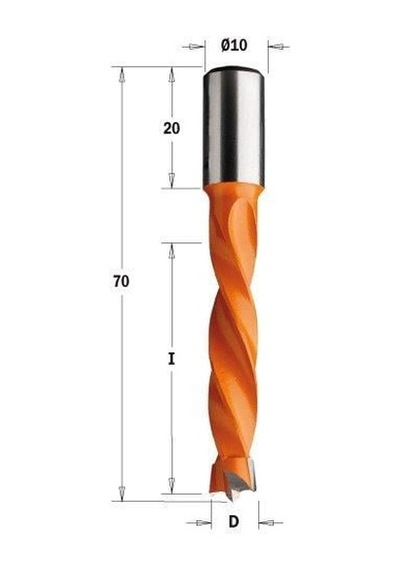 5x43x70 Sol Dübel Y.delik Matkap Ucu
