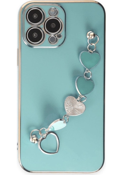 Apple Uyumlu iPhone 14 Pro Kılıf Esila Silikon Su Yeşili,
