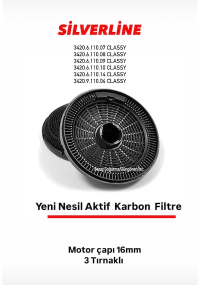 Silverline 3420.6.110.14-3420.9.110.04 Classy Karbon Filtre