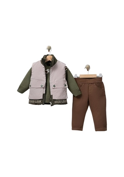 Canöz Bebe Good Look Baskılı Şişme Yelekli Erkek Takım 1-4 Yaş -3718819 - Haki Yeşil Çok Renkli Canöz Bebe Good Look Baskılı Şişme Yelekli Erkek Takım 1-4 Yaş -3718819 - Haki Yeşil Çok Renkli