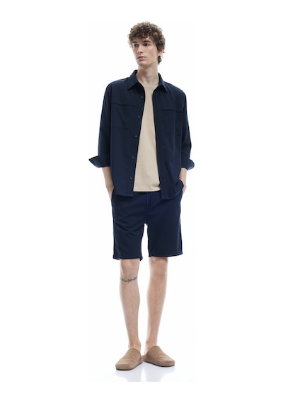Koton Viskon Karışımlı Cep Detaylı Bermuda Slim Fit Beli Bağcıklı Şort Lacivert 5sam40017hw Lacivert Koton Viskon Karışımlı Cep Detaylı Bermuda Slim Fit Beli Bağcıklı Şort Lacivert 5sam40017hw Lacivert
