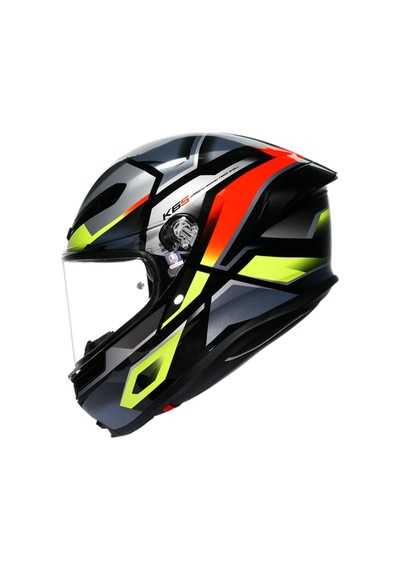Agv Kask K6 S Mplk Erazer Black Red Yellow Fluo M0186 Siyah