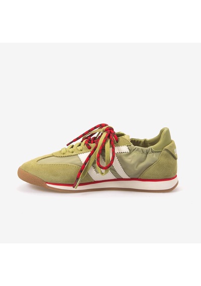 Back70 Kadın Bağcıklı Süet Spor & Sneaker Ayakkabı A26 Olıve
