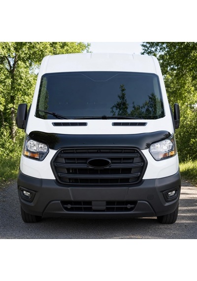Ford Transit 2019-2026 Abs Ön Kaput Rüzgarlığı Kaput Koruma Taş Ve Böcek Önleyici Parlak Siyah - Kutulu Gönderim