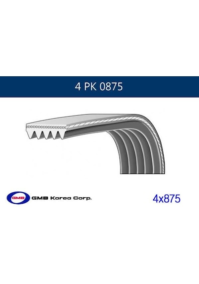GMB 4PK0875 V Kayışı Accent 4Pk875