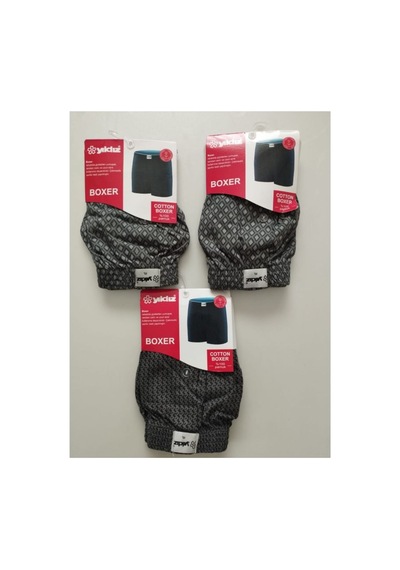 Yıldız Kit İç Giyim 3'lü Pamuk Xl Beden Erkek Boxer Çok Renkli