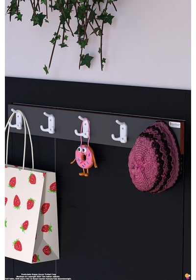 Arı 15 Kancalı Genç Odası Askısı 3'lü Set 71,4x9,6 Cm - Şık Tasarım, Çok Amaçlı Düzenleyici Gri Arı 15 Kancalı Genç Odası Askısı 3'lü Set 71,4x9,6 Cm - Şık Tasarım, Çok Amaçlı Düzenleyici Gri