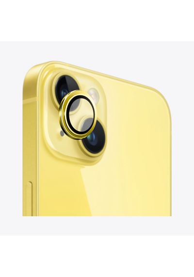 Safeus Safir Temperli Kamera Lens Koruyucu Apple Uyumlu iPhone 14 Plus Ve İle Sarı