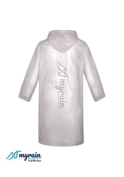 Myrain Kapüşonlu Çıtçıtlı Eva Yağmurluk Beyaz