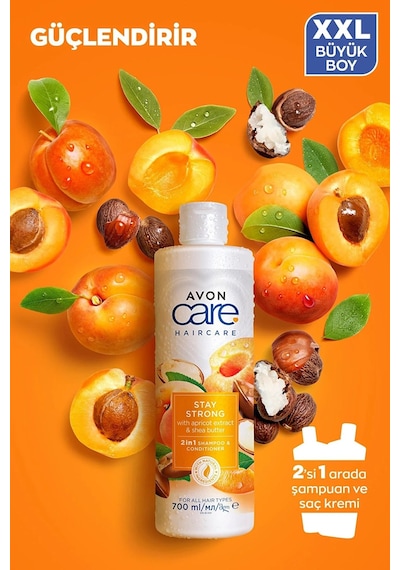 Avon Care Kayısı ve Shea Özü Şampuan ve Saç Kremi 700 ML