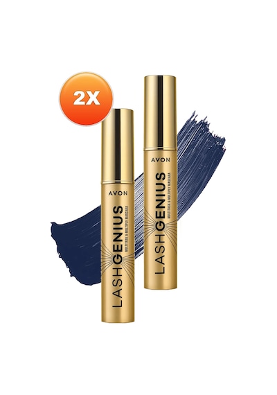 Avon True Lash Genius 5 Etkili Maskara 10 ML Modern Navy 2'li