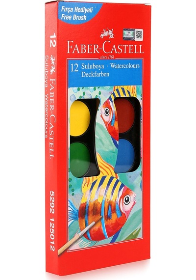 Faber- Castell 12li Büyük Boy Sulu Boya
