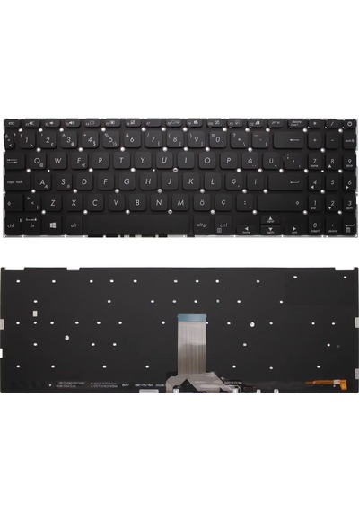 Siyah-ışıklı, Notebook Klavye - Asus X515ja-ej505t, X515ja-ej505w Muadili İle Uyumlu