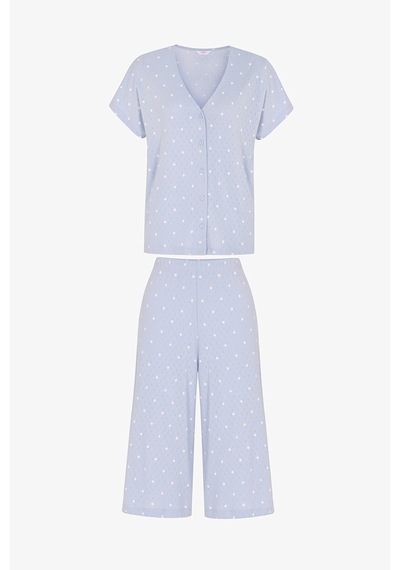 Penti Mavi Sky Pointel Kapri Pijama Takımı Bahar Mavisi