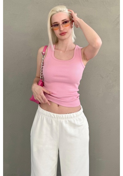 Madmext Pembe Kalın Askılı Kadın Atlet Mg2440