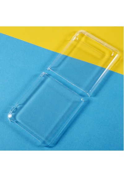 Samsung Galaxy Uyumlu Z Flip İçin Clear Pc Sert Kılıf Cep Telefonu Kılıfı
