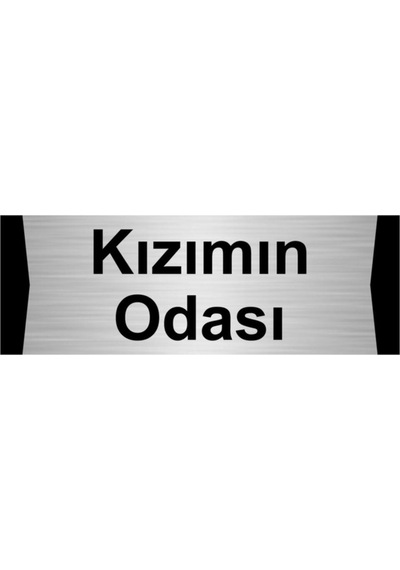 Kızımın Odası 5x20cm Gümüş Renk Metal Yönlendirme Levhası