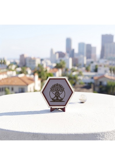Zen Ve Meditasyon Ruhunu Taşıyan Hayat Ağacı Masaüstü Dekoratif Süsü Sevdikleriniz İçin Anlamlı Hediye 10x10 Cm, Mor