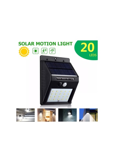 20 Ledli Hareket Sensörlü Dış Mekan Solar Lamba Arbltgsvgoss07dpt91 Çok Renkli