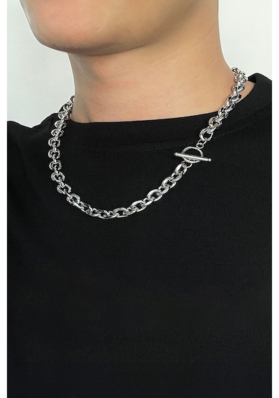 Chavin 52 Cm Hip Hop Stil Unisex Geçirmeli Zincir Kolye Ev55 Gri
