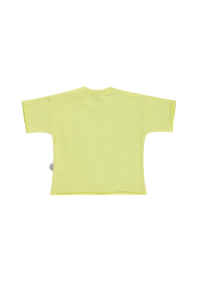 Civil Baby Süs Etiketli Cepli 6-18 Ay Tişört - Sarı Limon Sarısı
