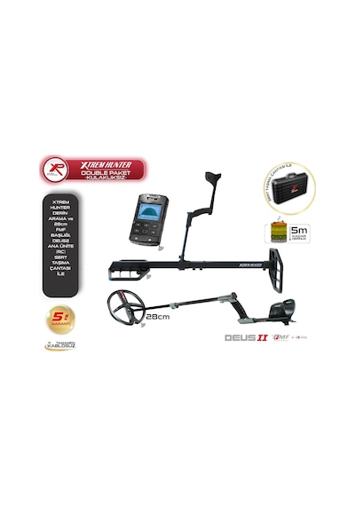 Xtrem Hunter Dedektör - 28cm Fmf Başlık Deus 2 Ana Kontrol Ünitesi İle