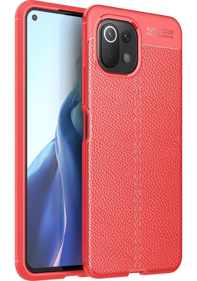 Newface Xiaomi Mi 11 Lite Kılıf Auto Focus Kapak - Kırmızı Kırmızı
