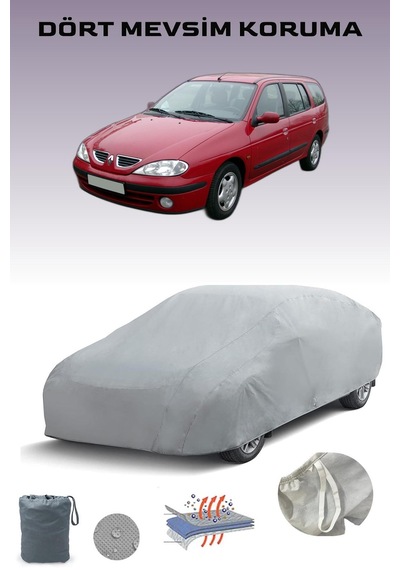 Renault Megane 1 Grandtour Uyumlu Araba Brandası, Oto Branda, Araba Çadırı, Su-güneş Geçirmez Gri