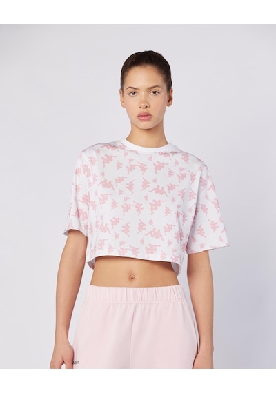Kappa Miran Tee Kadın Beyaz-pembe Regular Tişört