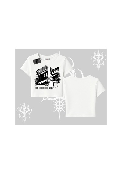 Tarzsokak Babby Tee Tshirt Skull Impact Bone Chilling Street Icon Beyaz