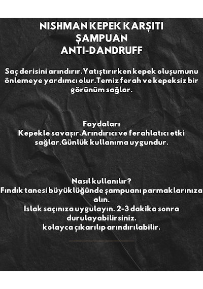 Nıshman Kepek Karşıtı Şampuan Antı-dandruff 480 Ml