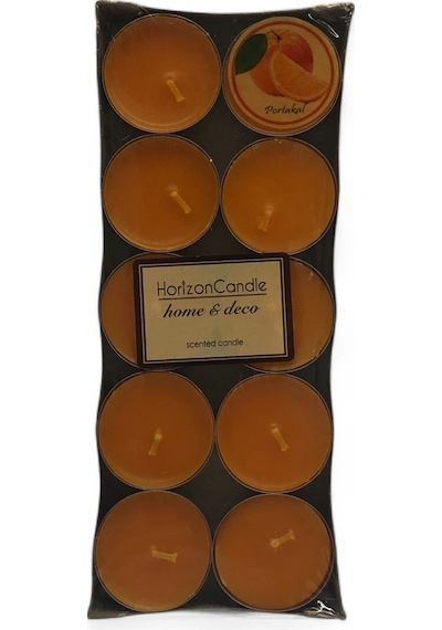 Tealight Portakal 10 Lu Mum Turuncu