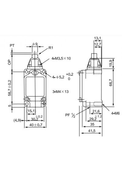 Cwld3 Doğrusal Bilyeli Pim Metal Limit Switch