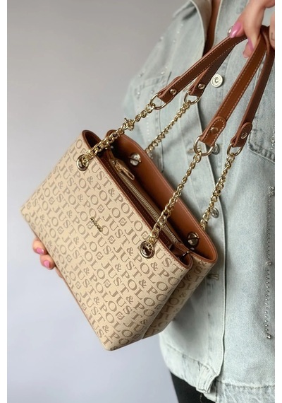 Just Polo Lüks Tasarım Kadın Kum Taba El Ve Omuz Çantası En 25 Cm / Boy 18 Cm Kum - Taba 24597741